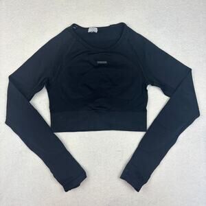 Gymshark Vital Seamless 2.0 Long Sleeve Crop Top Women’s Black - No Size Tag